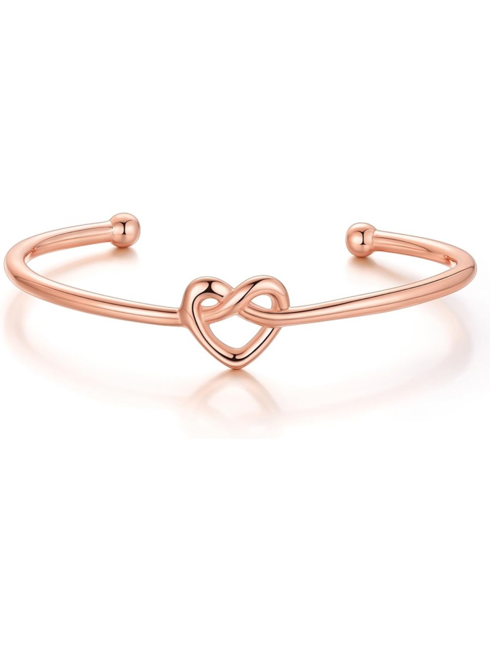 NWT Rose Gold Heart Knot Open Cuff Bracelet - Women Jewelry